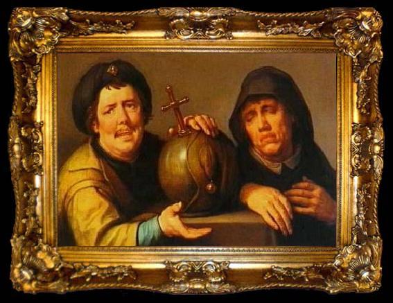 framed  Cornelisz van Haarlem Heraclitus and Democritus, ta009-2